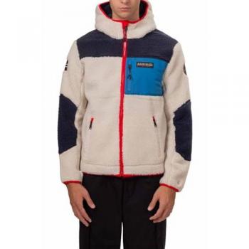 Napapijri Yupik Men's Full Zip Fleece Jacket - Beige Dimity - Size XL