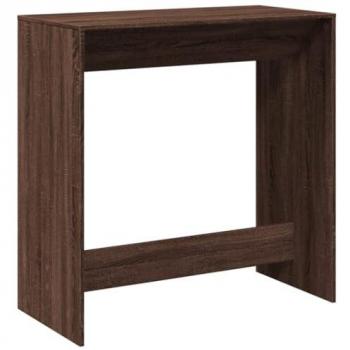 Mesa alta de bar de madera ingeniería marrón roble 102x50x103,5 cm