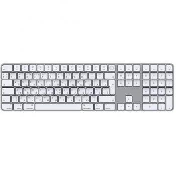 Teclado Mágico Apple con Touch ID y Teclado Numérico - Bluetooth, USB-C - QWERTY Ruso - Aluminio Blanco