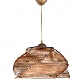 Lámpara de techo WELLHOME con estructura de madera envejecida, colección Ness, 36x36x65 cm, casquillo E27 Max 60W