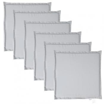 Cojines de Asiento de Jardín Cuadrados 6 uds 45x45x2 cm Color Taupé, Gris Claro y Antracita