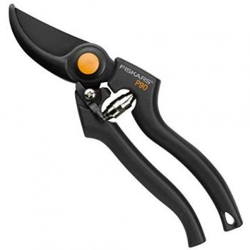 Fiskars Tijeras de podar, Cuchilla bypass, Ø de corte: 2,6 cm, Longitud: 22,5 cm, Negro/Naranja, 1001530