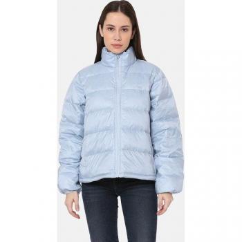 Levi's Plumífero corto de mujer con cierre cremallera, color azul brillante, talla L