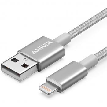 Anker Cable Lightning Nylon de 1.8m, Certificado por Apple MFi para iPhone Chargers, iPhone XS/XS MAX/XR/X / 8/8 Plus / 7/7 Plus / 6/6 Plus / 5s, iPad Pro Air 2 y más, Cargadores de iPhone