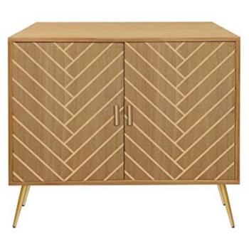 Aparador Industrial Rustico Marrón de MDF 80x30x80cm - Mueble Auxiliar Signes Grimalt