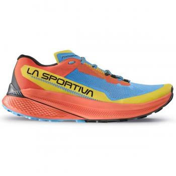 La Sportiva Prodigio Men's Trail Running Shoes - Tropic Blue/Cherry Tomato, Size 45