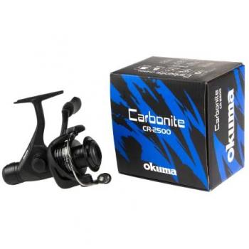 Carrete de spinning Okuma Carbonite RD, modelo CR-2500, peso 218g, relación de engranaje 5.0:1, recuperación 66cm por vuelta, capacidad de arrastre 4Kg