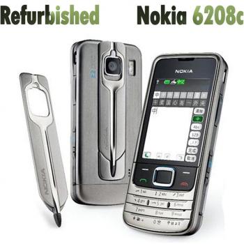 Teléfono Móvil Nokia 6208c Original Desbloqueado Recertificado 90% Nuevo con 1 Batería y 1 Cargador Color Gris
