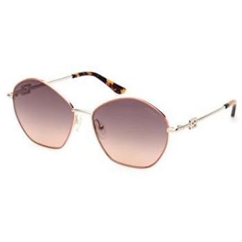 Guess Women's Sunglasses GU7907-44F, Modern Round Frame, Orange Color with Gradient Brown Lenses, Size 59 MM