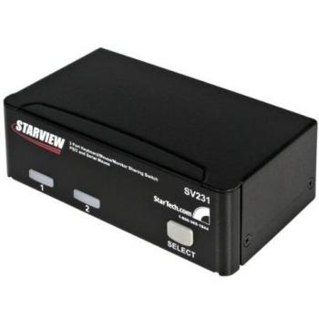 Conmutador KVM Profesional PS/2 de 2 Puertos StarView