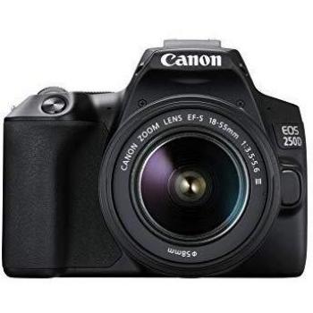 Canon EOS 250D DSLR Camera with EF-S 18-55mm DC III Lens Kit (Black)