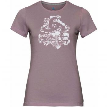 Odlo BL KUMANO Logo Camisetas, Mujer, Chrysanthemum/Placed Print, Medium
