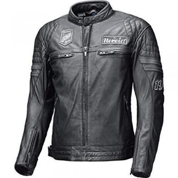 Held Chaqueta de Moto con Protectores Chaqueta de Moto Baker Lederjacke Schwarz 52, Caballeros, Chopper/Cruiser, Verano, Negro Mate