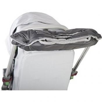 Kutnik Manopla para cochecito de bebé POLAR con vellón polar - Gris grafito con gris