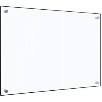 vidaXL Protector contra Salpicaduras Cocina Vidrio Templado 70x50cm Protección Herramientas Accesorios Protección Grasa al Cocinar Fiable Práctico