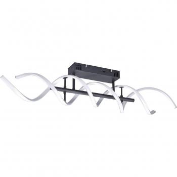 Plafón LED Sequence 41W, atenuable, CCT ajustable, aluminio y negro, 90cm