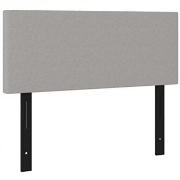 Cabecero de tela gris claro 100x5x78/88 cm