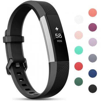 Onedream Compatible para Fitbit Alta HR Correa/Alta Strap/Ace Pulsera Mujer Hombre Recambio Silicona Correa Negro
