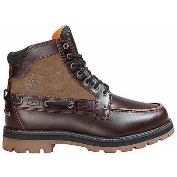 Timberland Britton Road 7-Eye Moc-Toe Leather Boots for Men in Dark Red, Size 43