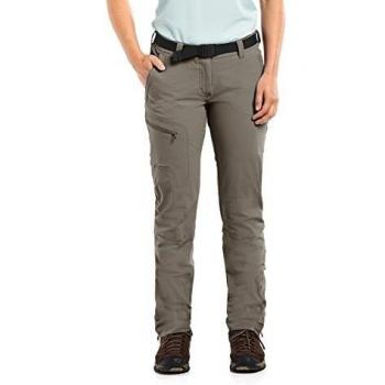 Maier Sports Women's Inara Slim Fit Outdoor Pants - Breathable, 4 Pockets, Brown, Size 42