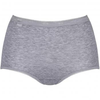 Sloggi Basic+ Women's Midi Briefs - Grey Cotton - Size 4XL