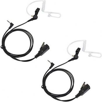 COODIO 2 x Motorola TLKR Radio Auriculares 1 Pin Micro-Auricular Micrófono [Tubo Acústico] Microfono Seguridad y Bodyguard para Motorola TLKR Walkie Talkies Transceptor