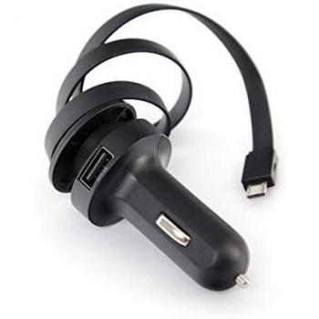 PLATINET URGEMOVIL Cargador Coche Universal Doble Entrada USB Cable Micro-USB