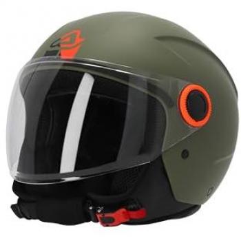 Acerbis Casco Modular Brezza Jet Verde Militar Opaco con Visera y Homologación ECE 22.06 Talla L