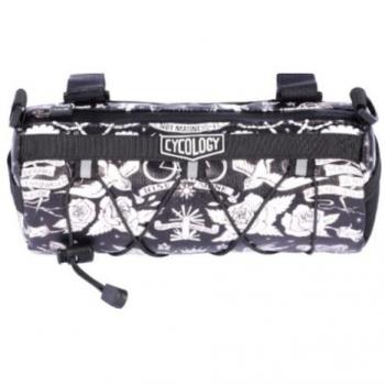 Cycology Bolsa Manillar Velo Tattoo 2.4l, bolsa de bicicleta con capacidad de 2.4 litros, diseño exclusivo Tattoo, fabricada en material resistente al agua y fácil de instalar en el manillar