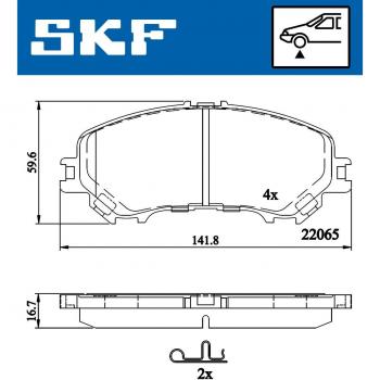 Pastillas de freno SKF VKBP 80557 A