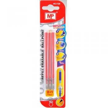 RECAMBIO PARA BOLÍGRAFO BORRABLE RETRÁCTIL ROJO 0.7MM PACK 3 UNIDADES