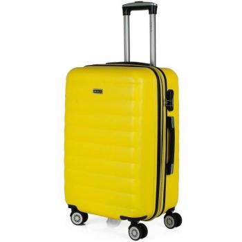 Itaca Simoa Maleta Mediana ABS 4 Ruedas Trolley Amarilla con Candado de Combinación 71260