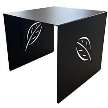 Mesa de Jardín Elegante Loha de Diseño en Acero Negro 38x38x45 cm