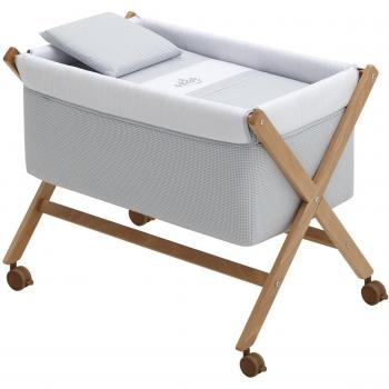 Cambrass Minicuna Tijera de Madera Mini Windsord Gris/Natural 55x87x74 Cm - Compacta