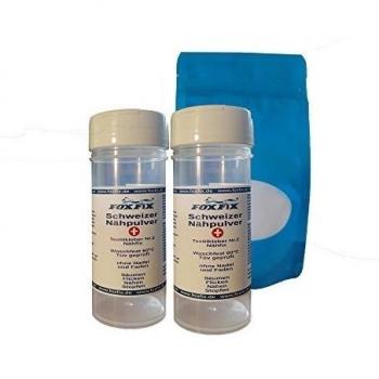 Suiza nähpulver - 60 °C lavable nähfix, flickpu Lver pegamento, textil, plástico, Bügel polvo - 375 G deshumidificación + 2 x dispersa ayuda