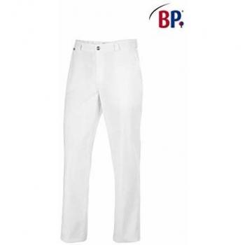 Pantalón de Trabajo BP® Stretch para Hombre, Blanco, Talla 60, Mezcla de Tejidos con 48% Algodón y 48% Poliéster