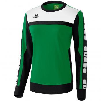 Classic 5 Cubes Sudadera, mujer, Sweatshirt 5-cubes, verde, negro y blanco, 46