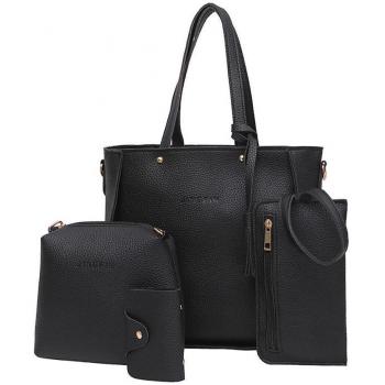¡GRAN VENTA! 4 Piezas Bolsos de Hombro de mujeres, Holacha Bolsos de mano de Cuero Suave