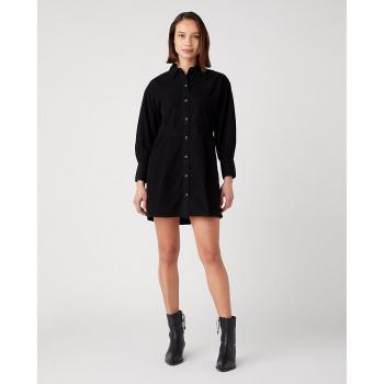 Wrangler - Vestido corto de pana con mangas globo, corte regular