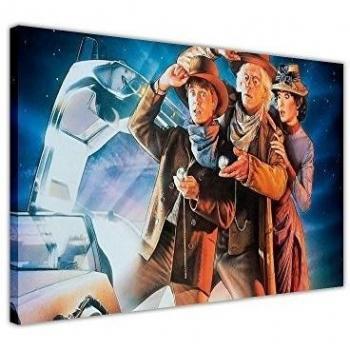 Póster de 3 películas en lienzo con texto Back to the Future, para decoración del hogar, tamaño: 101 cm x 76 cm