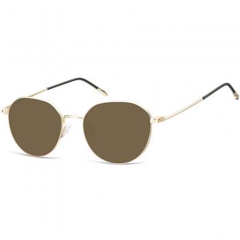 SmartBuy Collection Oval Full Rim Metal Men's Prescription Sunglasses Gold Size 53