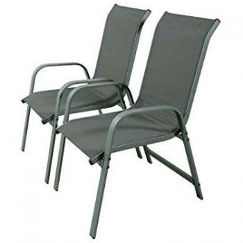 Juego de sillas para jardin textileno Porto- Phoenix - gris claro