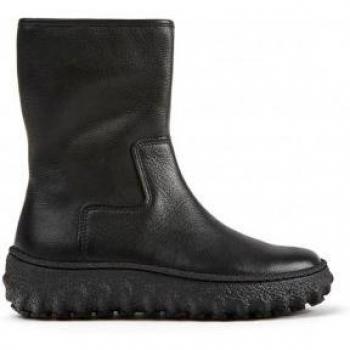 Camper Ground Women's Black Leather Platform Boots