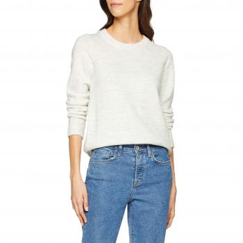 SELECTED FEMME Slfenva LS Knit O-Neck BF, suéter para Mujer, Blanco