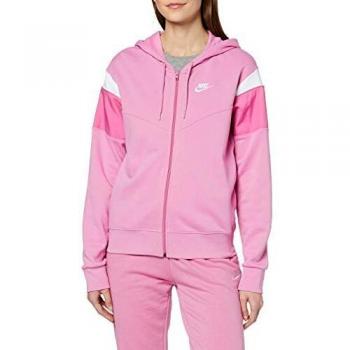 NIKE W NSW Hrtg Hoodie FZ FLC Sudadera, Mujer, Magic Flamingo/Cosmic Fuchsia/White/