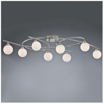 Lámpara de techo 8 luces Lotto Níquel Satinado Cristalrecord 001-2195-8-053