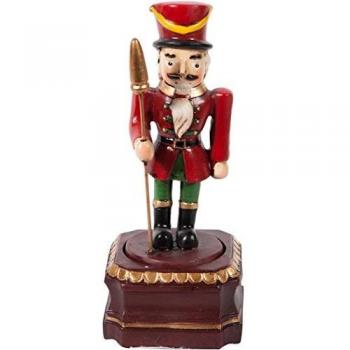 Caja de Música Vintage Uomo Roja 8,2x8,3x19,5 cm - Melodía Vals de las Flores (Tchaikovsky)