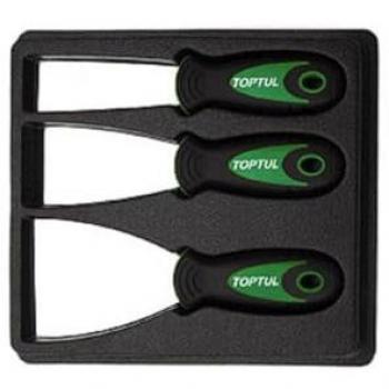 Espátula de yeso TOPTUL JGAT0301, fabricada en acero inoxidable, mango ergonómico antideslizante, ideal para alisar y aplicar yeso, resistente a la corrosión y fácil de limpiar