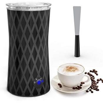 Espumador de Leche Eléctrico Morpilot, Batidora de Leche 4 en 1 Espuma Caliente/Fría y Calentar Leche para Café Latte Capuchino Nespresso，Espumador Apagamiento Automático