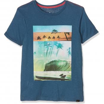 Quiksilver ssslutegoochoic – Camiseta para niño, Niño, Camiseta, Ssslutegoochoic, Indian Teal, FR : 14 ans